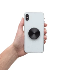 PopSockets Backspin Aluminum 45 RPM -PopSockets Soldes Backspin Aluminum Black 09 In Hand