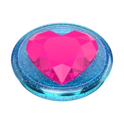 PopSockets Bon Bon Ice Blue Heart -PopSockets Soldes Bon Bon Ice Blue Heart 02 Collapsed