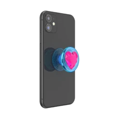 PopSockets Bon Bon Ice Blue Heart -PopSockets Soldes Bon Bon Ice Blue Heart 05 Device Black Expanded