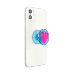 PopSockets Bon Bon Ice Blue Heart -PopSockets Soldes Bon Bon Ice Blue Heart 07 Device White Expanded