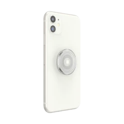 PopSockets Clear -PopSockets Soldes Clear 06 Device White Collapsed