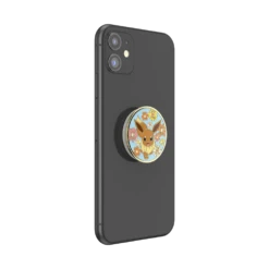 PopSockets Pokémon — Floral Eevee Enamel -PopSockets Soldes Enamel Floral Eevee 04 Device Black Collapsed