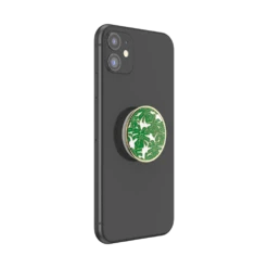 PopSockets Enamel Monstera -PopSockets Soldes Enamel Monstera OW 04 Device Black Collapsed