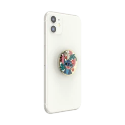 PopSockets Lilo & Stitch — Enamel Stitch -PopSockets Soldes Enamel Stitch 06 Device White Collapsed