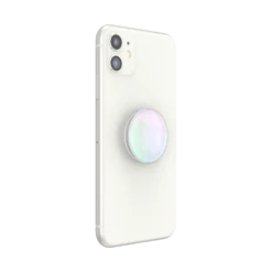 PopSockets Iridescent Quartz -PopSockets Soldes Gemstone Iridescent Quartz 06 Device White Collapsed