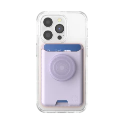 PopSockets Pale Lavender — Softgoods PopWallet+ For MagSafe -PopSockets Soldes MS PW20 SoftGoods Pale Lavender 03 Front Device