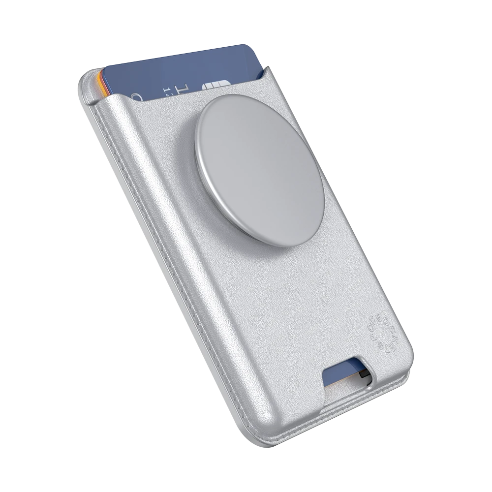 PopSockets Silver — Softgoods PopWallet+ For MagSafe 5 PopSockets Silver — Softgoods PopWallet+ For MagSafe – Image 3