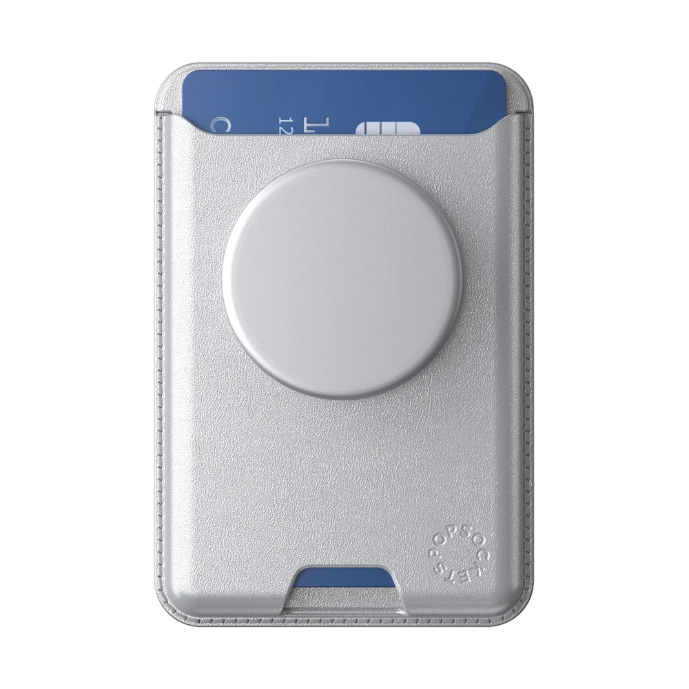 PopSockets Silver — Softgoods PopWallet+ For MagSafe 4 PopSockets Silver — Softgoods PopWallet+ For MagSafe – Image 2