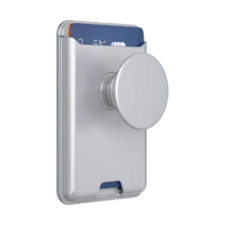 PopSockets Silver — Softgoods PopWallet+ For MagSafe