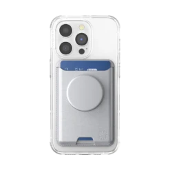 PopSockets Silver — Softgoods PopWallet+ For MagSafe 11 PopSockets Silver — Softgoods PopWallet+ For MagSafe -PopSockets Soldes MS PW20 SoftGoods Silver 03 Front Device