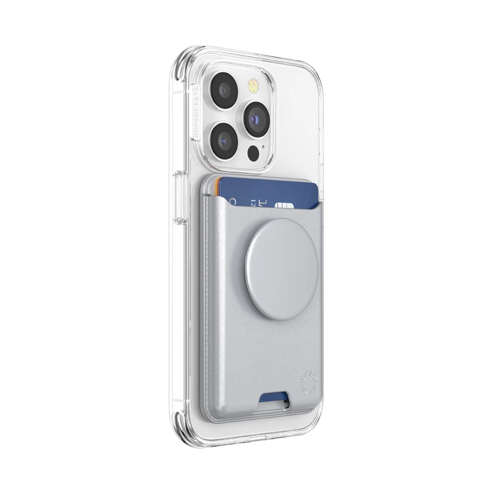 PopSockets Silver — Softgoods PopWallet+ For MagSafe 7 PopSockets Silver — Softgoods PopWallet+ For MagSafe – Image 5