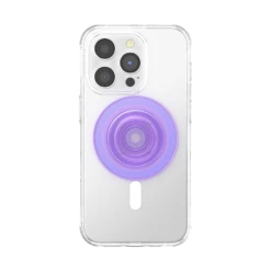 PopSockets Lavender Translucent — PopGrip For MagSafe - Round -PopSockets Soldes MagSafe PopGrip Lavender 01 Front Device