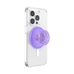 PopSockets Lavender Translucent — PopGrip For MagSafe - Round -PopSockets Soldes MagSafe PopGrip Lavender 05 Device Expanded
