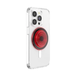 PopSockets Danger Red — PopGrip For MagSafe - Round -PopSockets Soldes MagSafe PopGrip Translucent Danger Red 04 Device Collapsed