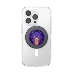 PopSockets Pokémon — Glow In The Dark Ghost Gengar PopGrip For MagSafe - Round -PopSockets Soldes MagSafe PopGrip Pokemon Gangar 01 Front Device