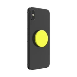 PopSockets Neon Yellow -PopSockets Soldes Neon Jolt Yellow 04 Device Black Collapsed