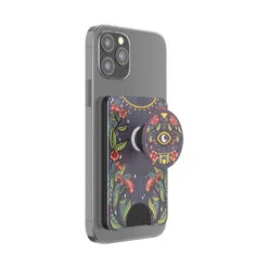 PopSockets Floral Bohemian — PopWallet+ For MagSafe -PopSockets Soldes PW20 MagSafe Floral Bohemian 05A Device Black Expanded