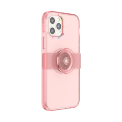 PopSockets Peachy — IPhone 12 | 12 Pro -PopSockets Soldes PopCase Clear Peachy IP12 12Pro 03B Collapsed Device