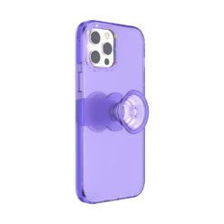 PopSockets Purple — IPhone 12 Pro Max -PopSockets Soldes PopCase Clear Purple IP12ProMax 04B Expanded Device