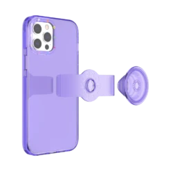 PopSockets Purple — IPhone 12 Pro Max -PopSockets Soldes PopCase Clear Purple IP12ProMax 05 Detached