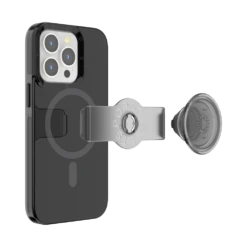 Devant -PopSockets Soldes PopCase MagSafe Black IP13Pro 02 Detached
