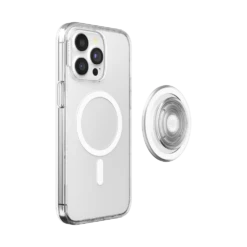 PopSockets Clear — IPhone 15 Pro Max For MagSafe -PopSockets Soldes PopCase MagSafe Clear IP15ProMax 04 Detached