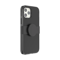 PopSockets Black — IPhone 12 | 12 Pro -PopSockets Soldes PopCase Solid Black IP12 12Pro 03B Collapsed Device