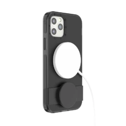 PopSockets Black — IPhone 12 | 12 Pro -PopSockets Soldes PopCase Solid Black IP12 12Pro 08 Charging Portrait