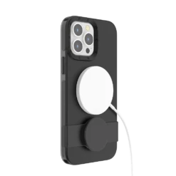 PopSockets Black — IPhone 13 Pro Max -PopSockets Soldes PopCase Solid Black IP13ProMax 05 Charging