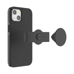 PopSockets Black — IPhone 13 -PopSockets Soldes PopCase Solid Black IP13 02 Detached