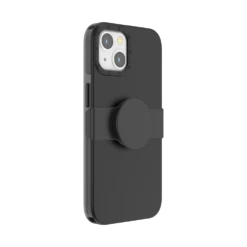 PopSockets Black — IPhone 13 -PopSockets Soldes PopCase Solid Black IP13 03 Collapsed