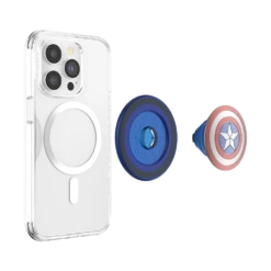 PopSockets Marvel — Enamel Captain America PopGrip For MagSafe - Round -PopSockets Soldes PopGrip MagSafe Aluminum Captain America Shield 03 Device Detached