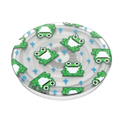 PopSockets PlantCore Translucent 8 Bit Frogs -PopSockets Soldes PopPlant 8 Bit Frogs 02 Collapsed