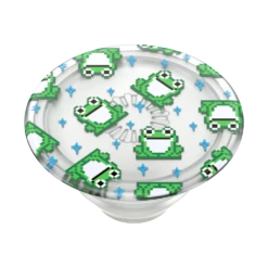 PopSockets PlantCore Translucent 8 Bit Frogs -PopSockets Soldes PopPlant 8 Bit Frogs 08 Top Only