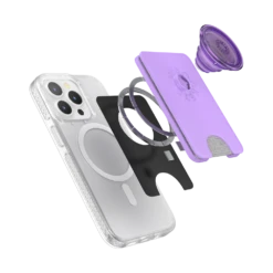 PopSockets Lavender — PopWallet+ For MagSafe -PopSockets Soldes PopWallet MagSafe Lavender 07 Exploded