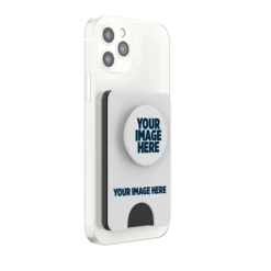 PopSockets Custom PopWallet+ For MagSafe -PopSockets Soldes PopWallet MagSafe CYO Blank 04A Device Black Collapsed