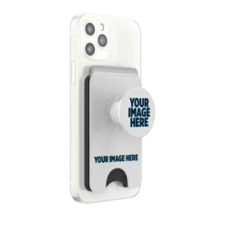 PopSockets Custom PopWallet+ For MagSafe -PopSockets Soldes PopWallet MagSafe CYO Blank 06A Device Black Cards