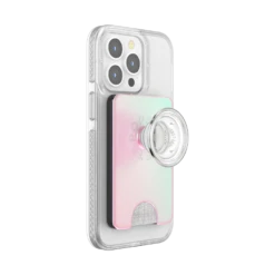 PopSockets Mermaid Pink— PopWallet+ For MagSafe -PopSockets Soldes PopWallet MagSafe Graphic Mermaid Pink 05 Device Expanded