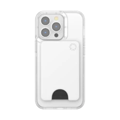 PopSockets PopWallet Custom Design -PopSockets Soldes PopWallet MagSafe White 01C Front Device