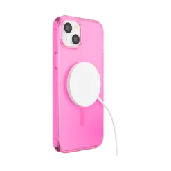 PopSockets Baeby Pink Translucent — IPhone 15 Plus For MagSafe -PopSockets Soldes Popcase MagSafe BaebyPink IP15Plus 05 Charging