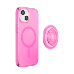 PopSockets Baeby Pink Translucent — IPhone 15 For MagSafe -PopSockets Soldes Popcase MagSafe BaebyPink IP15 04 Detached
