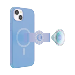 PopSockets Opalescent Blue — IPhone 14 Plus For MagSafe -PopSockets Soldes Popcase MagSafe Blue Translucent Opalescent IP14Max 02 Detached