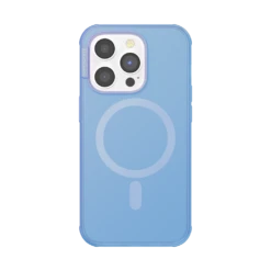 PopSockets Opalescent Blue — IPhone 14 Pro For MagSafe -PopSockets Soldes Popcase MagSafe Blue Translucent Opalescent IP14Pro 01B Front No Slide