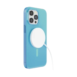 PopSockets Blue Opalescent — IPhone 15 Pro Max For MagSafe -PopSockets Soldes Popcase MagSafe OpalescentBlue IP15ProMax 05 Charging