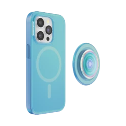 PopSockets Blue Opalescent — IPhone 15 Pro For MagSafe -PopSockets Soldes Popcase MagSafe OpalescentBlue IP15Pro 04 Detached