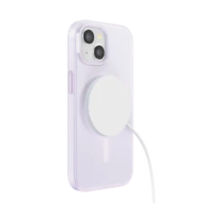 PopSockets Clear Opalescent — IPhone 15 For MagSafe -PopSockets Soldes Popcase MagSafe OpalescentClear IP15 05 Charging