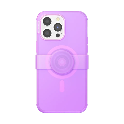 PopSockets Opalescent Pink — IPhone 14 Pro Max For MagSafe -PopSockets Soldes Popcase MagSafe Pink Translucent Opalescent IP14ProMax 01A Front