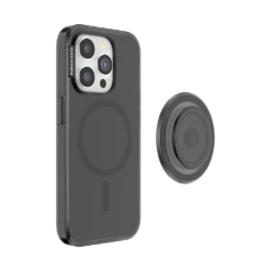 PopSockets Black Transluscent — IPhone 15 Pro For MagSafe -PopSockets Soldes Popcase MagSafe TranslucentBlack IP15Pro 04 Detached