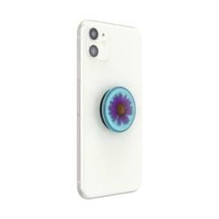 PopSockets Pressed Flower Purply Daisy -PopSockets Soldes Pressed Flower Purple Daisy 06 Device White Collapsed