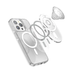 PopSockets Clear — PopGrip For MagSafe - Pill -PopSockets Soldes QRX MagSafe Clear Clear 07 Exploded